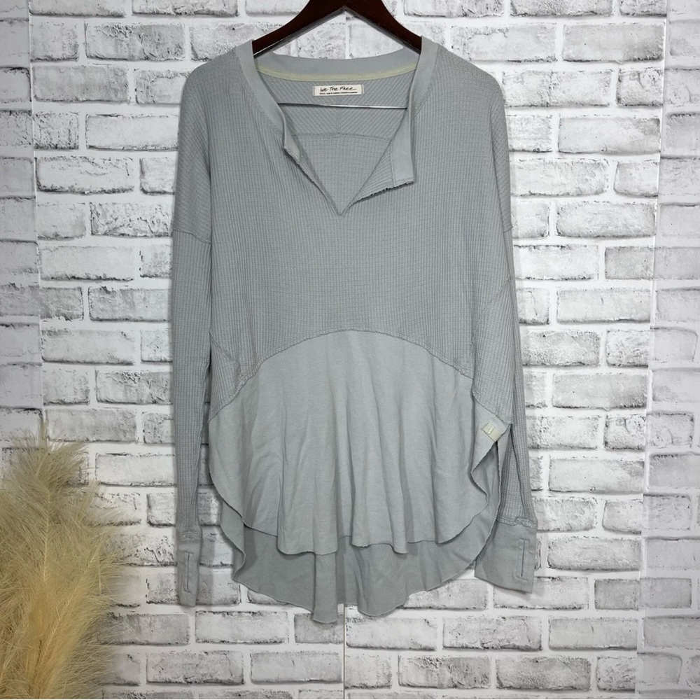 Free People We the Free Monterey Thermal Top Polar Fog Size S